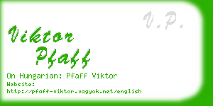 viktor pfaff business card